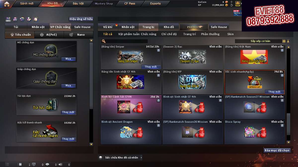 shop acc cf uy tin gia re